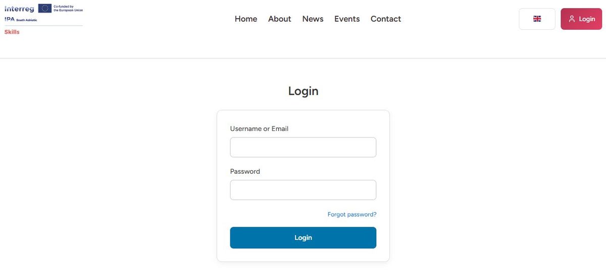 Figura 3.4 — Pagina di Login