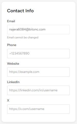 Figura 4.5 — Sezione informazioni di contatto